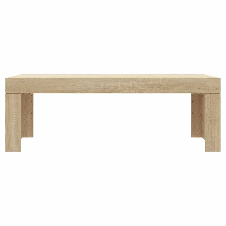 Table basse chêne sonoma 102x50x36 cm bois d'ingénierie - 4