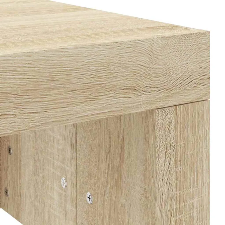 Table basse chêne sonoma 102x50x36 cm bois d'ingénierie - 7