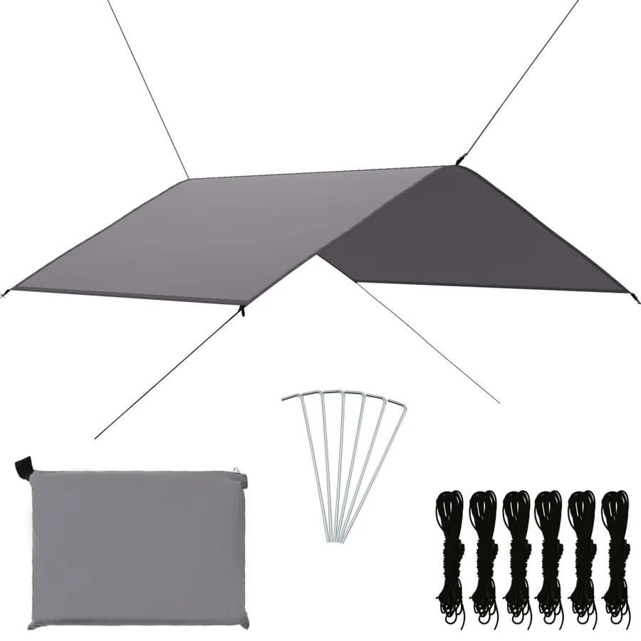 Bâche d'extérieur 4x4 m Gris