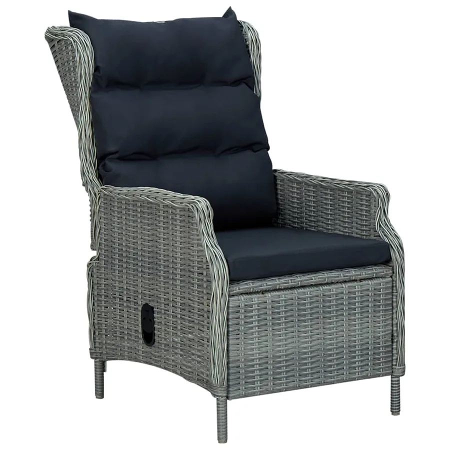 Ensemble à manger de jardin 5 pcs Gris clair - 3