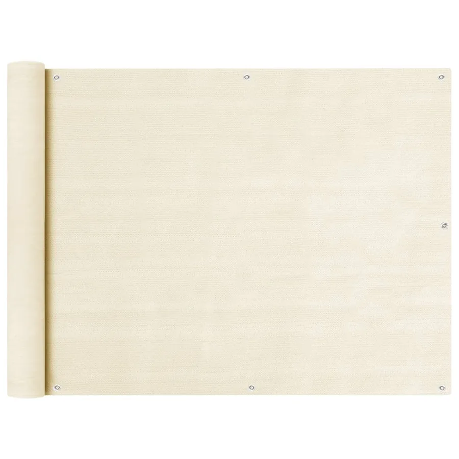 Écran de balcon Crème 90x400 cm PEHD
