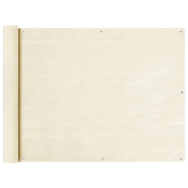 Écran de balcon Crème 90x400 cm PEHD
