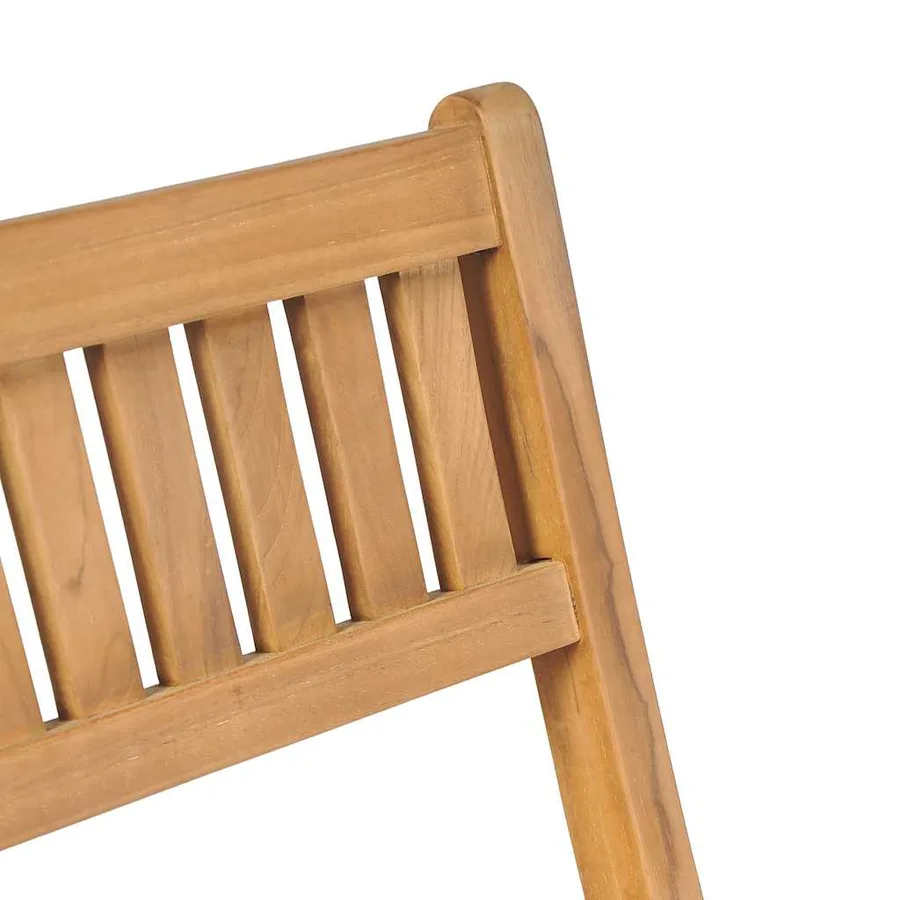 Tabourets pliables de bar d'extérieur lot de 2 bois teck solide - 7