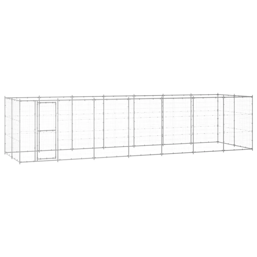Chenil extérieur Acier galvanisé 16,94 m²