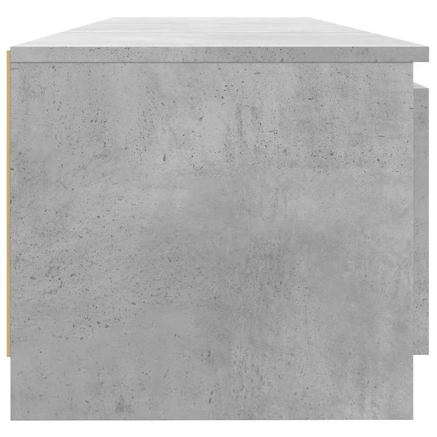 Meuble TV avec lumières LED gris béton 140x40x36 cm - 11