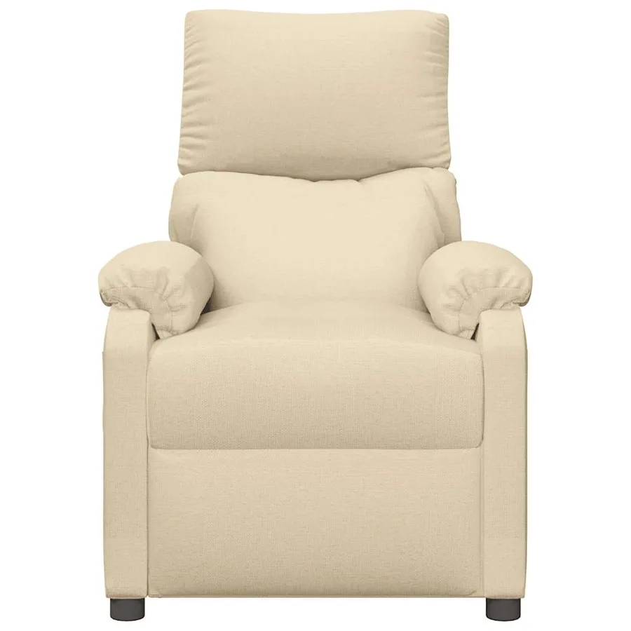 Fauteuil inclinable Crème Tissu - 3