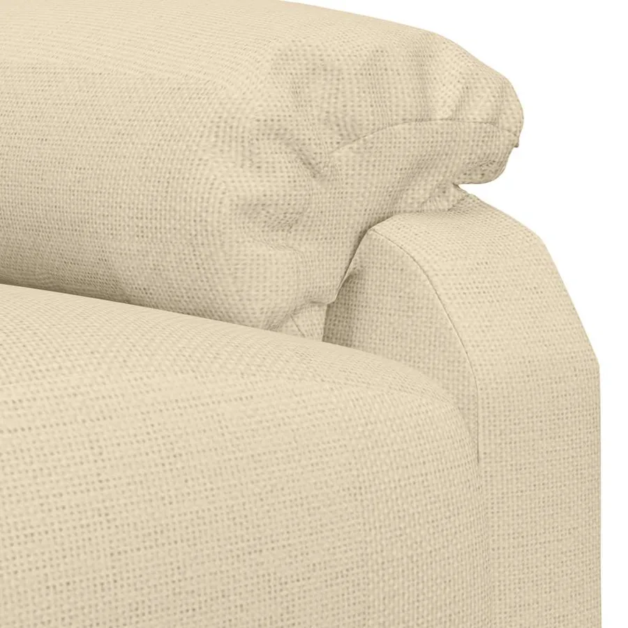 Fauteuil inclinable Crème Tissu - 7