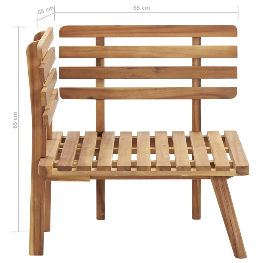 Salon de jardin 5 pcs bois d'acacia solide - 16