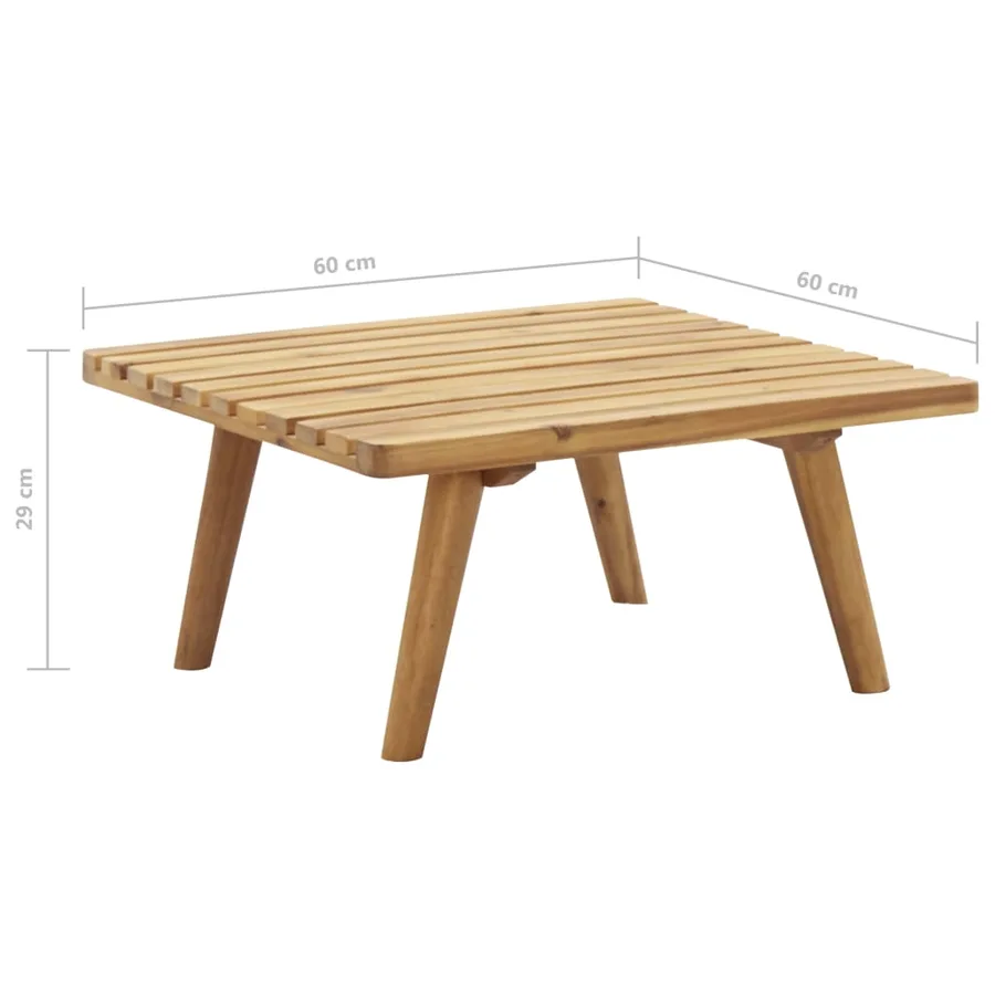 Salon de jardin 5 pcs bois d'acacia solide - 18
