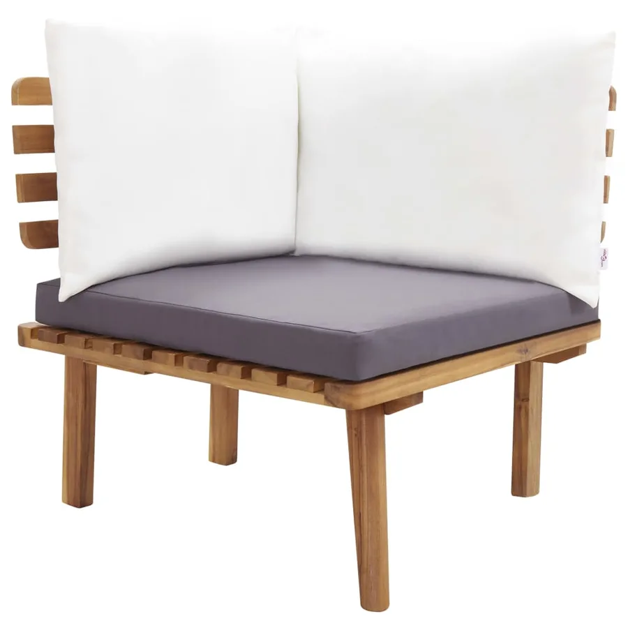 Salon de jardin 5 pcs bois d'acacia solide - 6