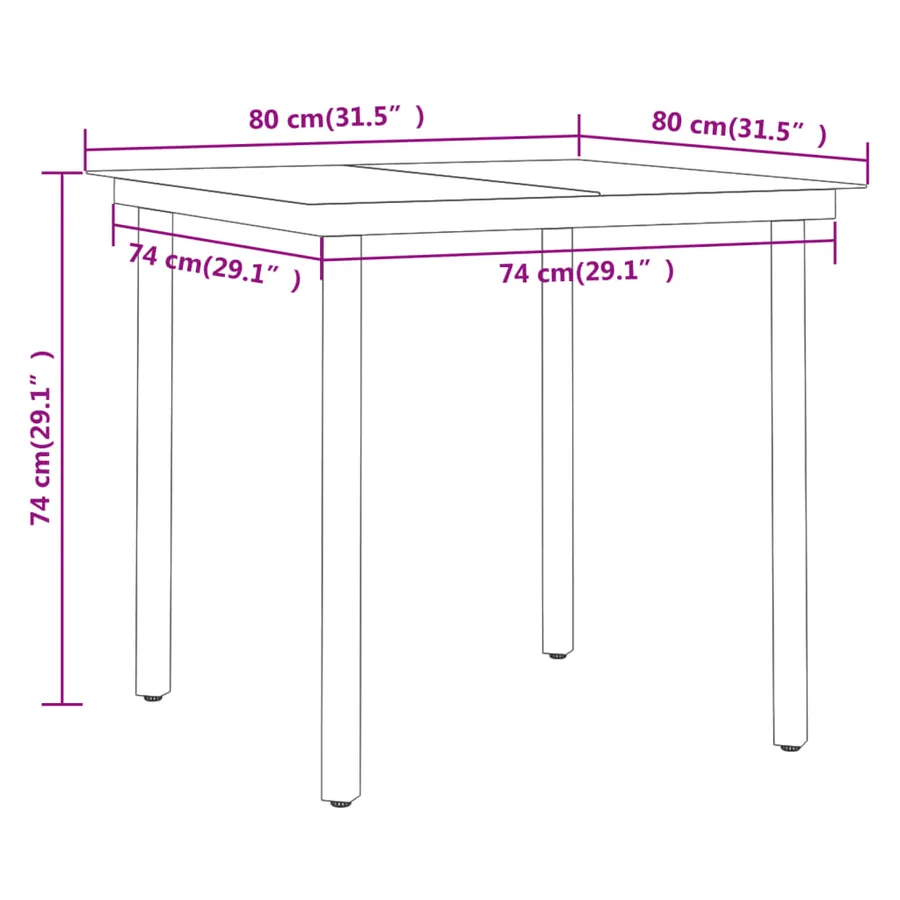 Ensemble à manger de jardin 3 pcs Gris et noir - 7