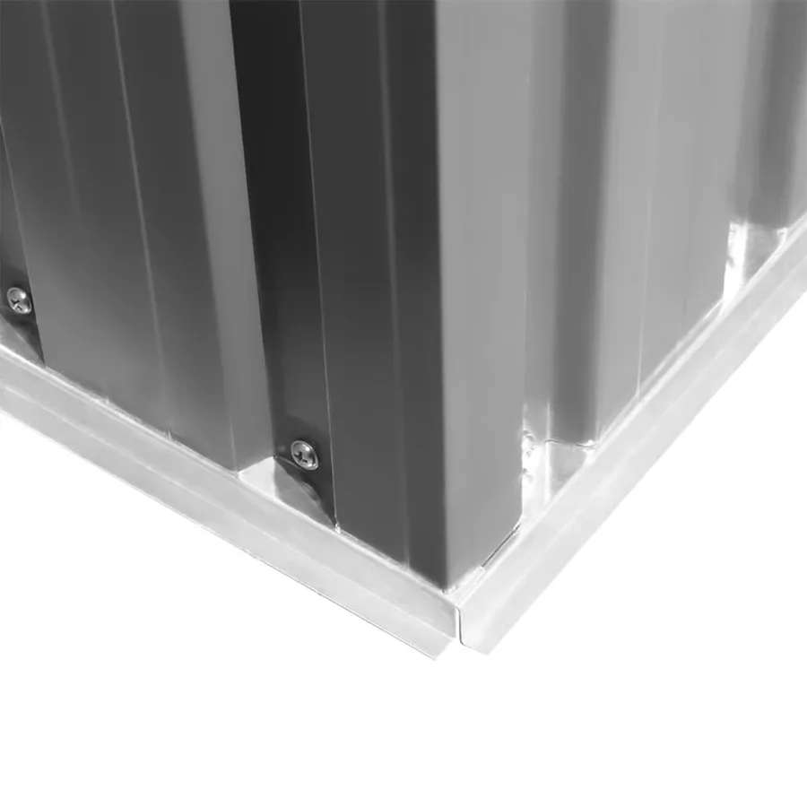 Abri de stockage pour jardin métal gris 257x205x178 cm - 8