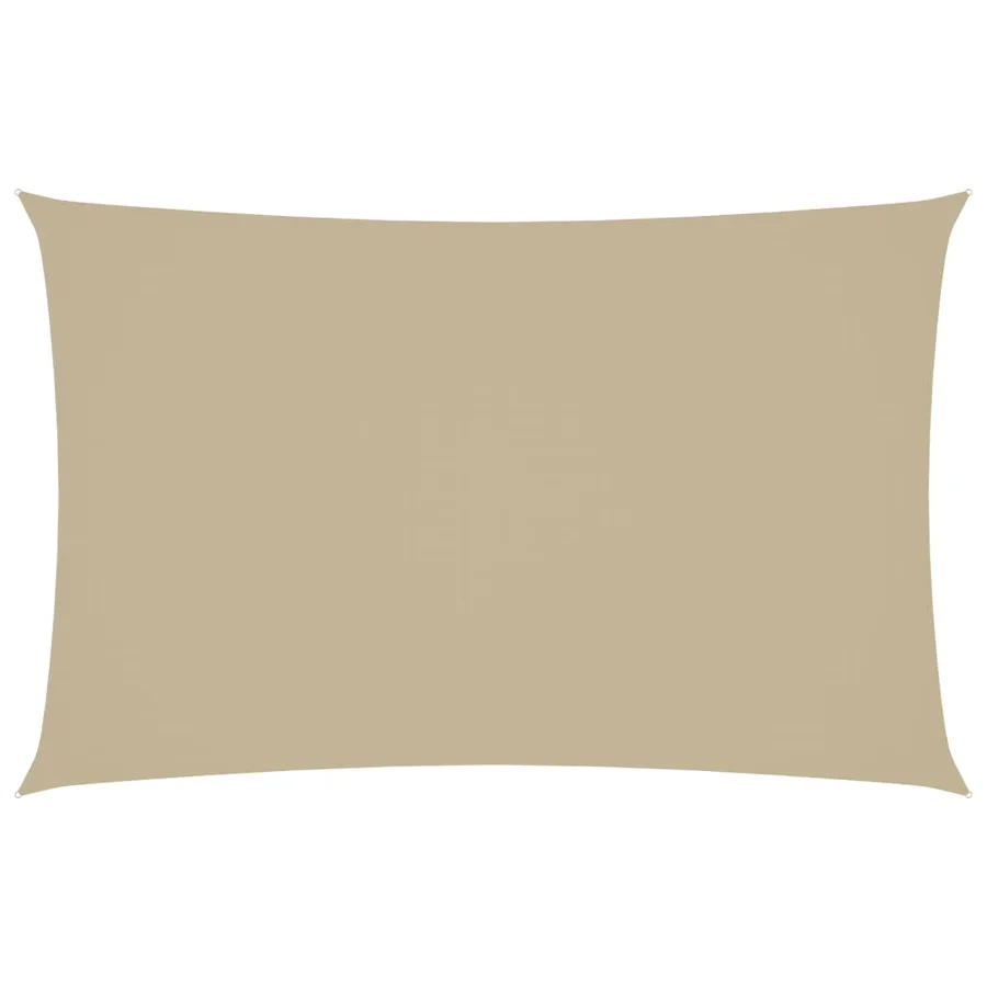Voile de parasol tissu oxford rectangulaire 2x5 m beige - 2