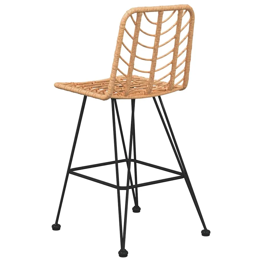 Tabourets de bar lot de 2 45x56x103,5cm Résine tressée et acier - 6