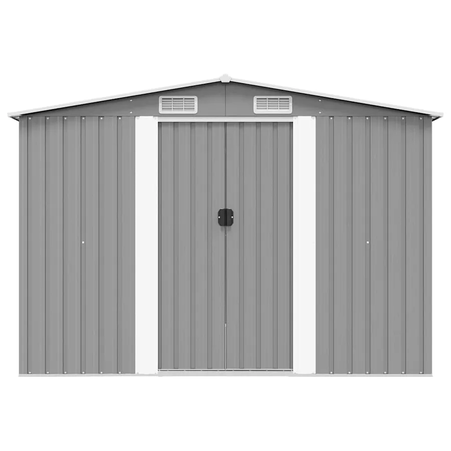 Abri de jardin 257x298x178 cm Métal Gris - 5