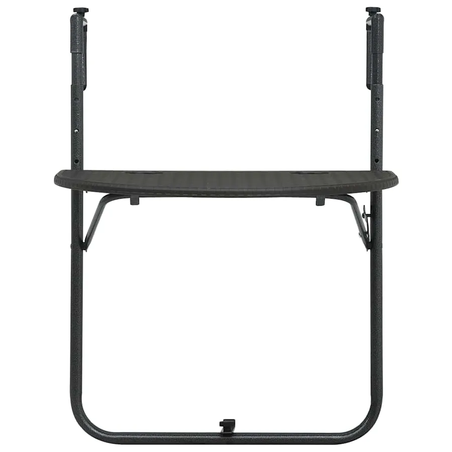 Table de balcon Marron 60x64x83,5 cm Plastique Aspect de rotin - 2