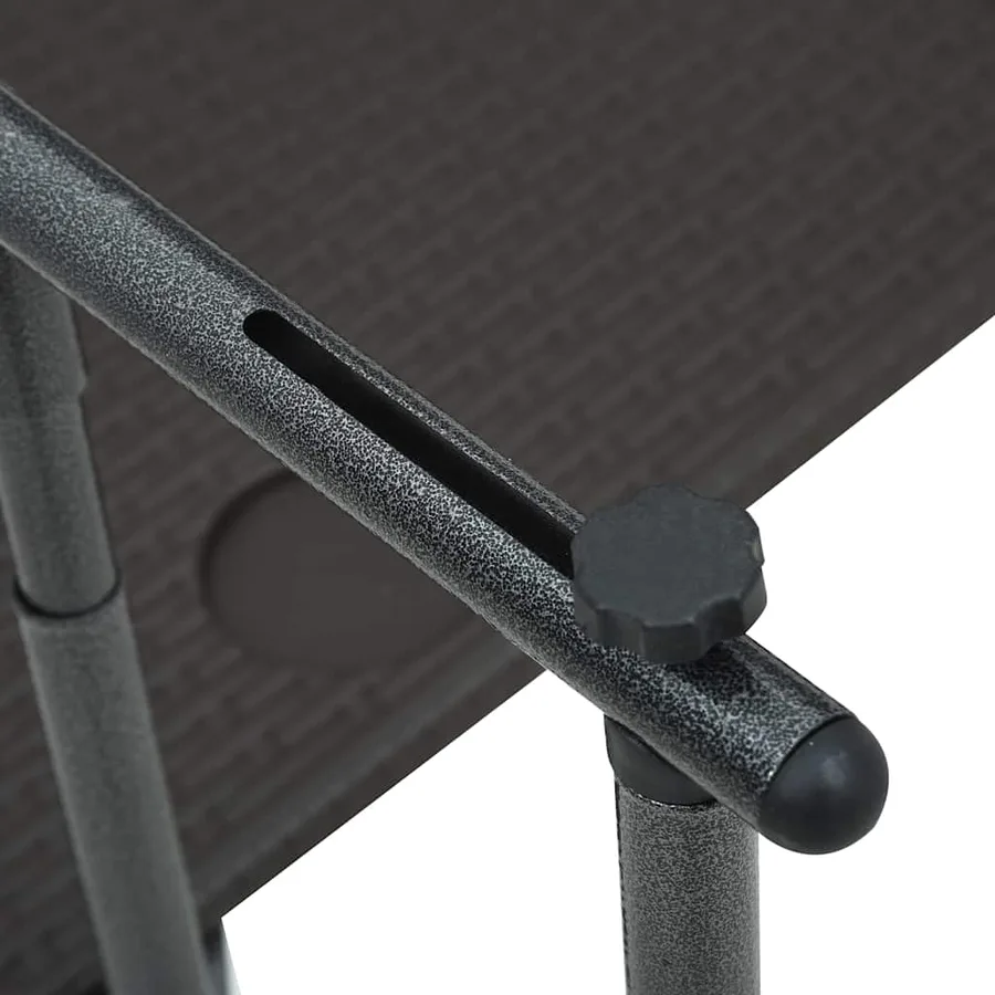 Table de balcon Marron 60x64x83,5 cm Plastique Aspect de rotin - 7