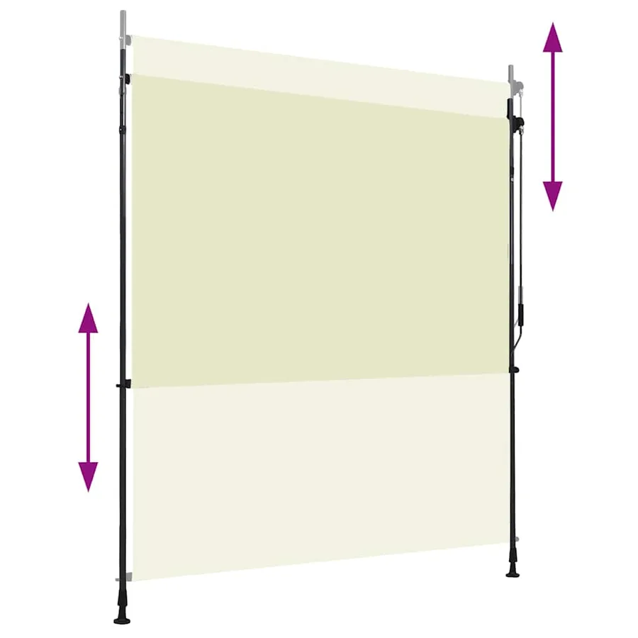 Store roulant d'extérieur 200 x 270 cm Crème - 3