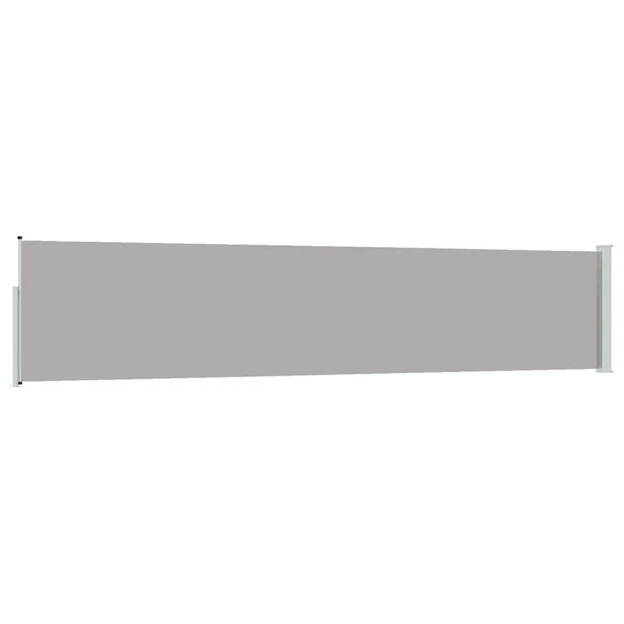 Auvent latéral rétractable de patio 100x500 cm Gris - 6