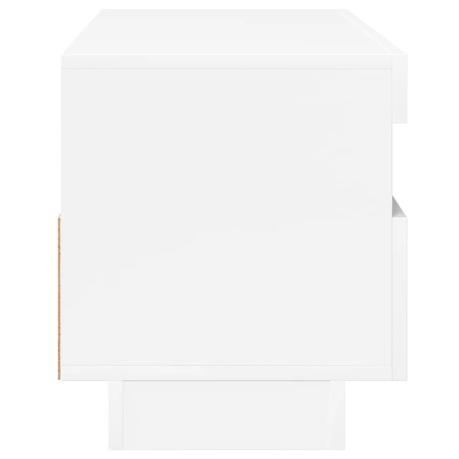 Meuble TV avec lumières LED blanc brillant 100x35x40 cm - 11