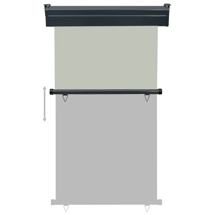 Auvent latéral de balcon 105x250 cm Gris - 5