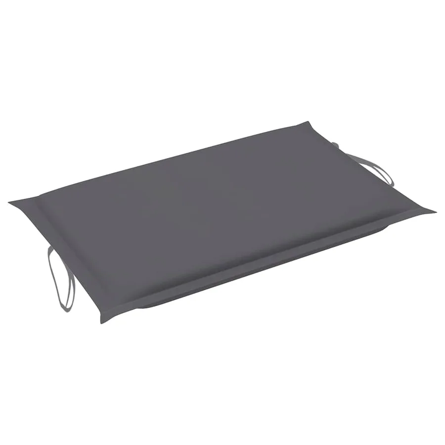 Chaise longue avec coussin Gris Bois d'acacia solide - 12