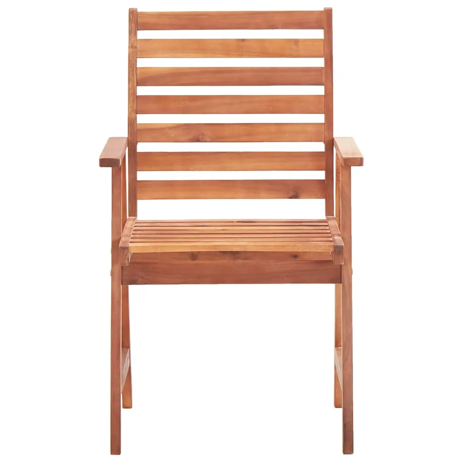 Chaises à manger d'extérieur lot de 4 Acacia massif - 3