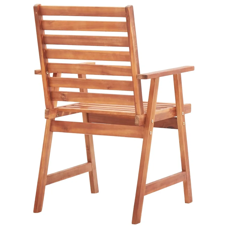 Chaises à manger d'extérieur lot de 4 Acacia massif - 5