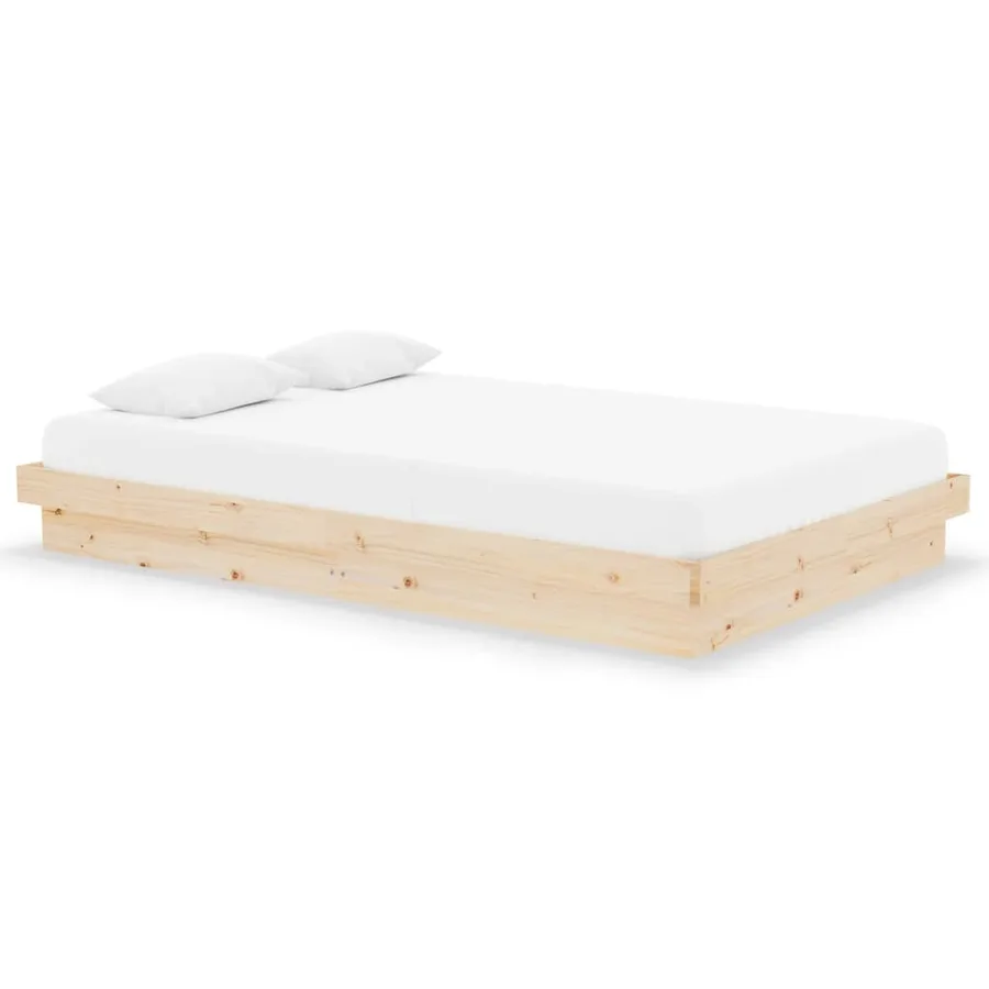 Cadre de lit sans matelas bois massif - 2
