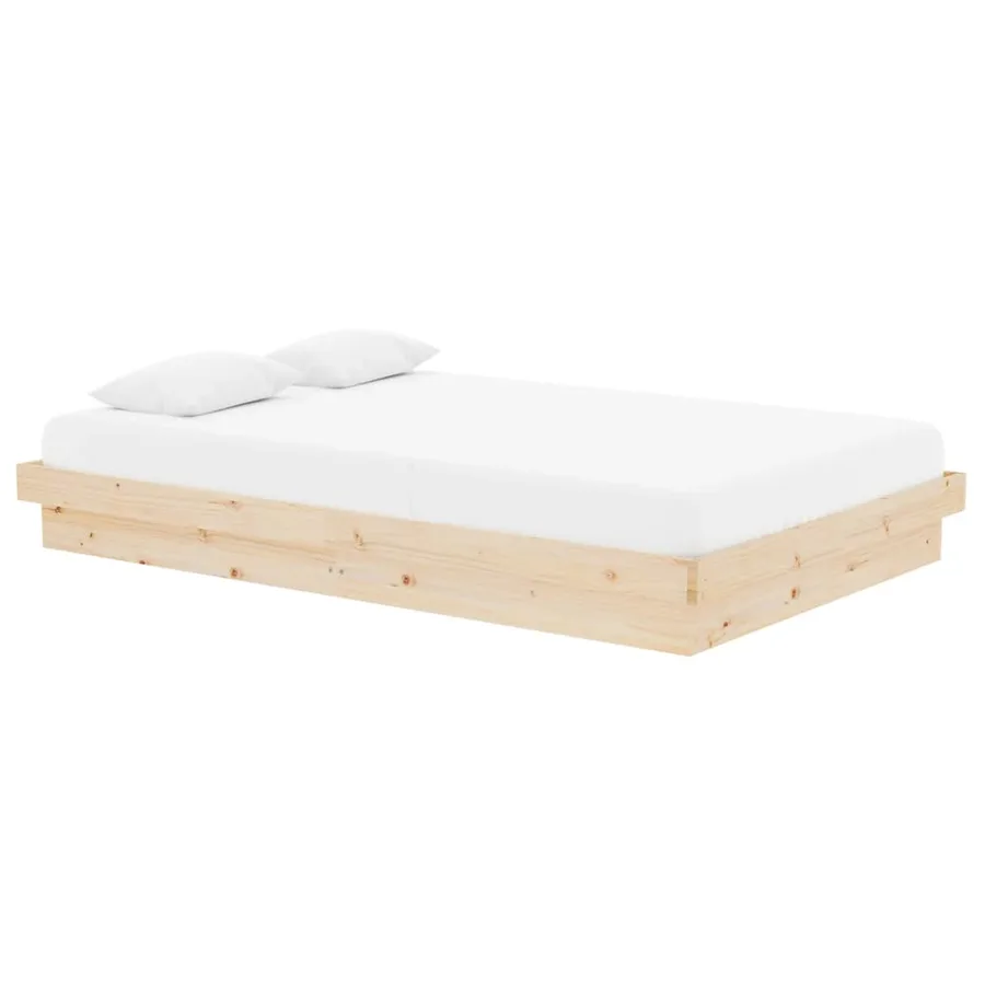 Cadre de lit sans matelas bois massif - 3