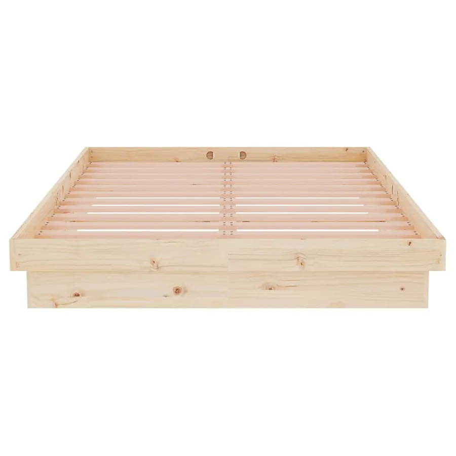 Cadre de lit sans matelas bois massif - 5