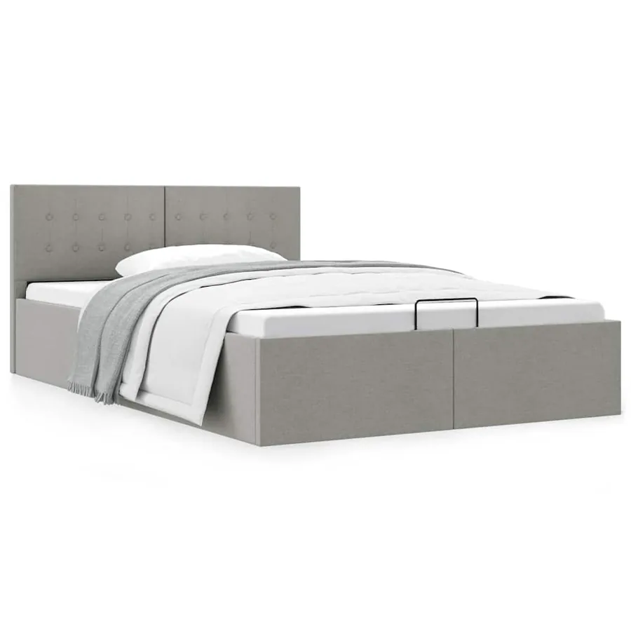 Cadre de lit à rangement hydraulique sans matelas 140x200 cm