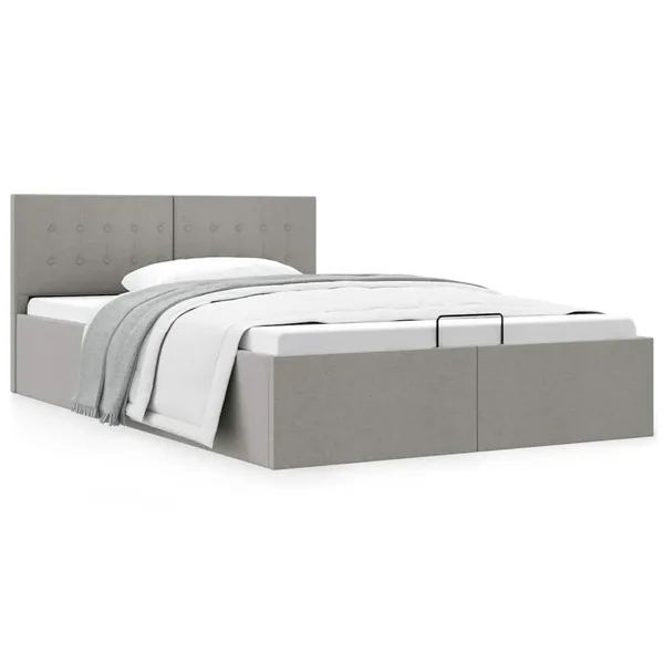 Cadre de lit à rangement hydraulique sans matelas 140x200 cm