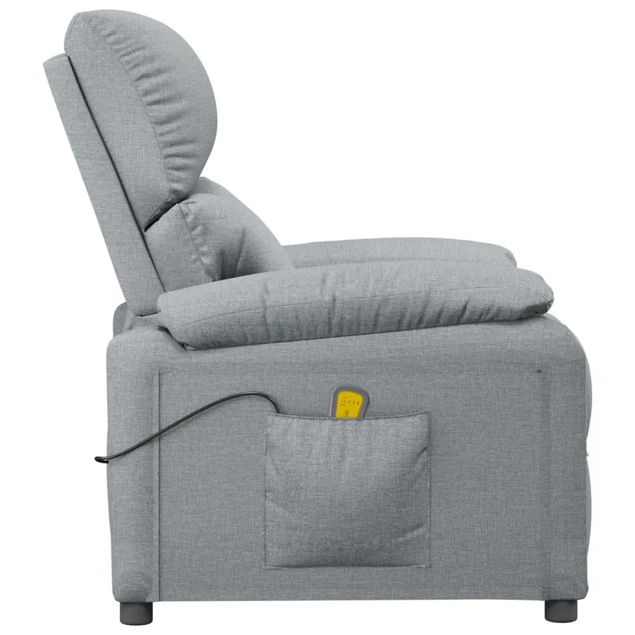 Fauteuil de massage Gris clair Tissu - 5