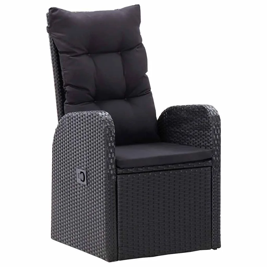 Ensemble à manger de jardin 5 pcs Noir - 6