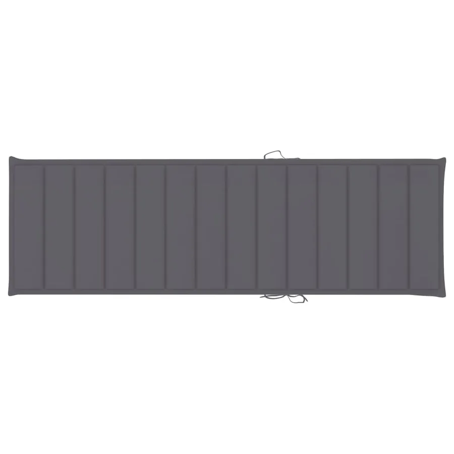 Chaise longue avec coussin anthracite Bois de pin imprégné - 6