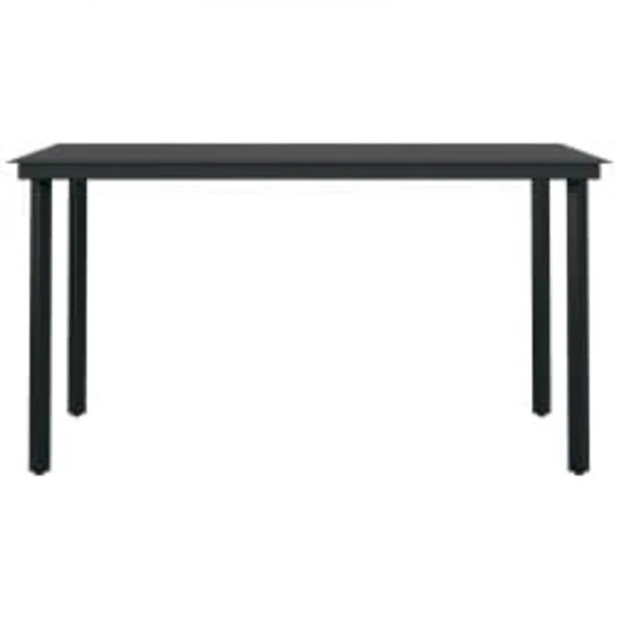 Ensemble à manger de jardin et coussins 5pcs Gris/noir - 5