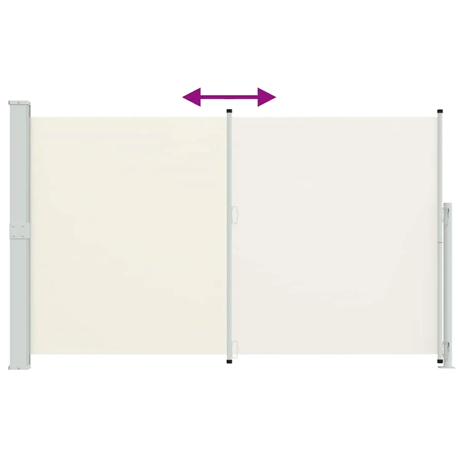 Auvent latéral rétractable de patio 180x300 cm Crème - 7