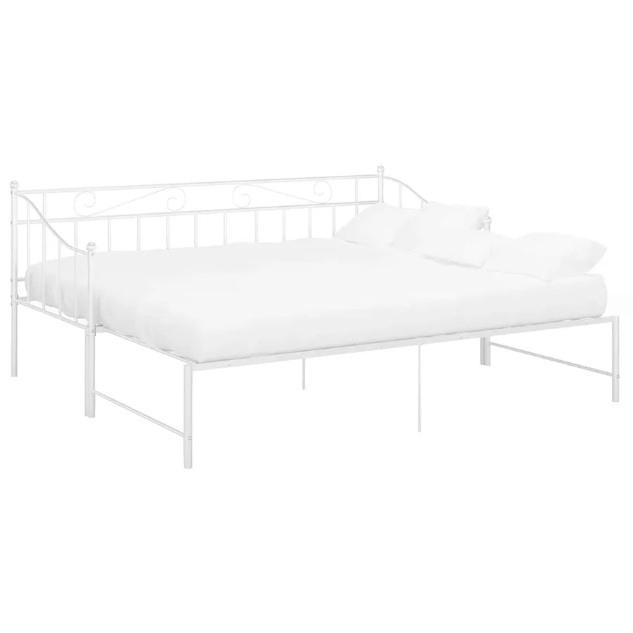 Cadre de canapé-lit extensible sans matelas blanc 90x200 cm - 2