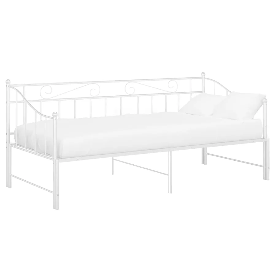 Cadre de canapé-lit extensible sans matelas blanc 90x200 cm - 3