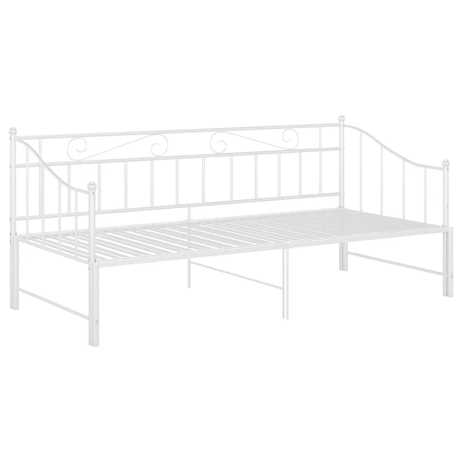 Cadre de canapé-lit extensible sans matelas blanc 90x200 cm - 6