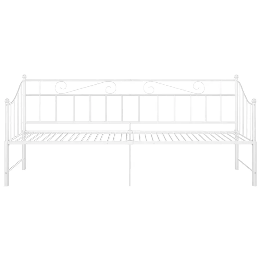 Cadre de canapé-lit extensible sans matelas blanc 90x200 cm - 7