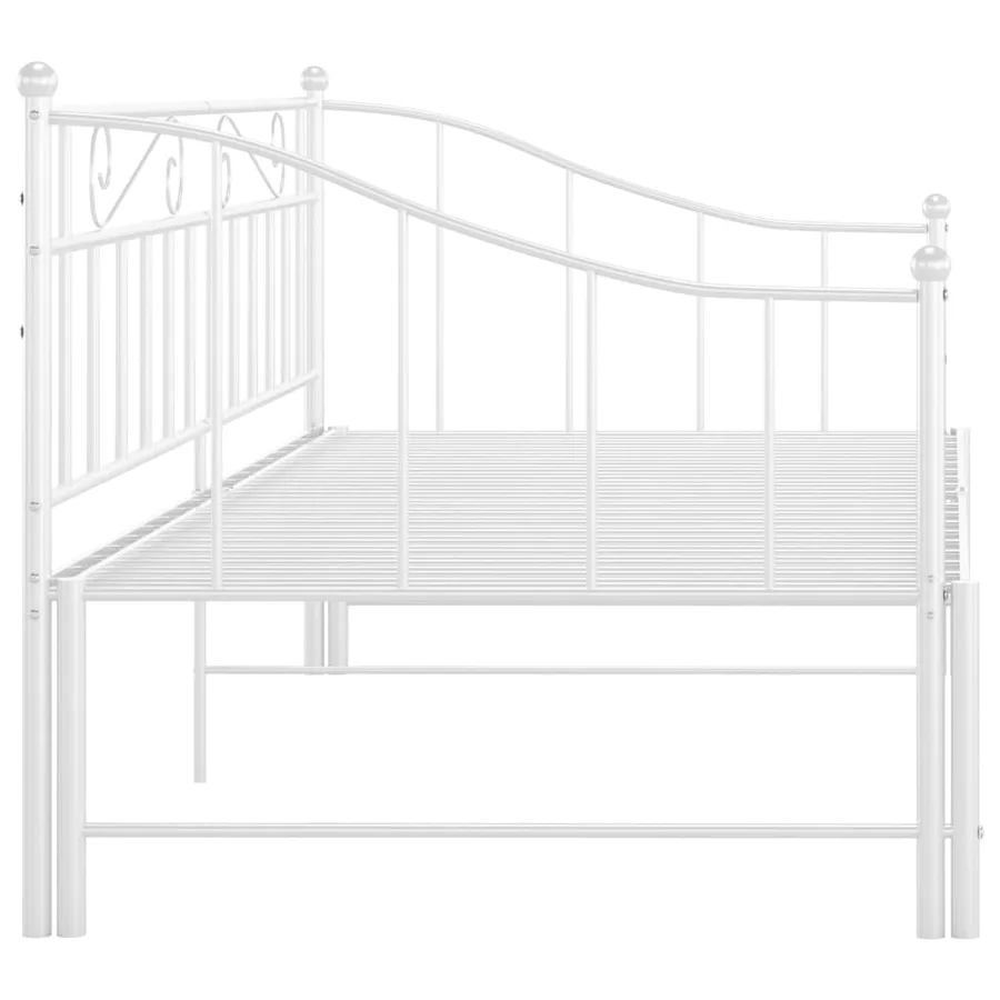 Cadre de canapé-lit extensible sans matelas blanc 90x200 cm - 8