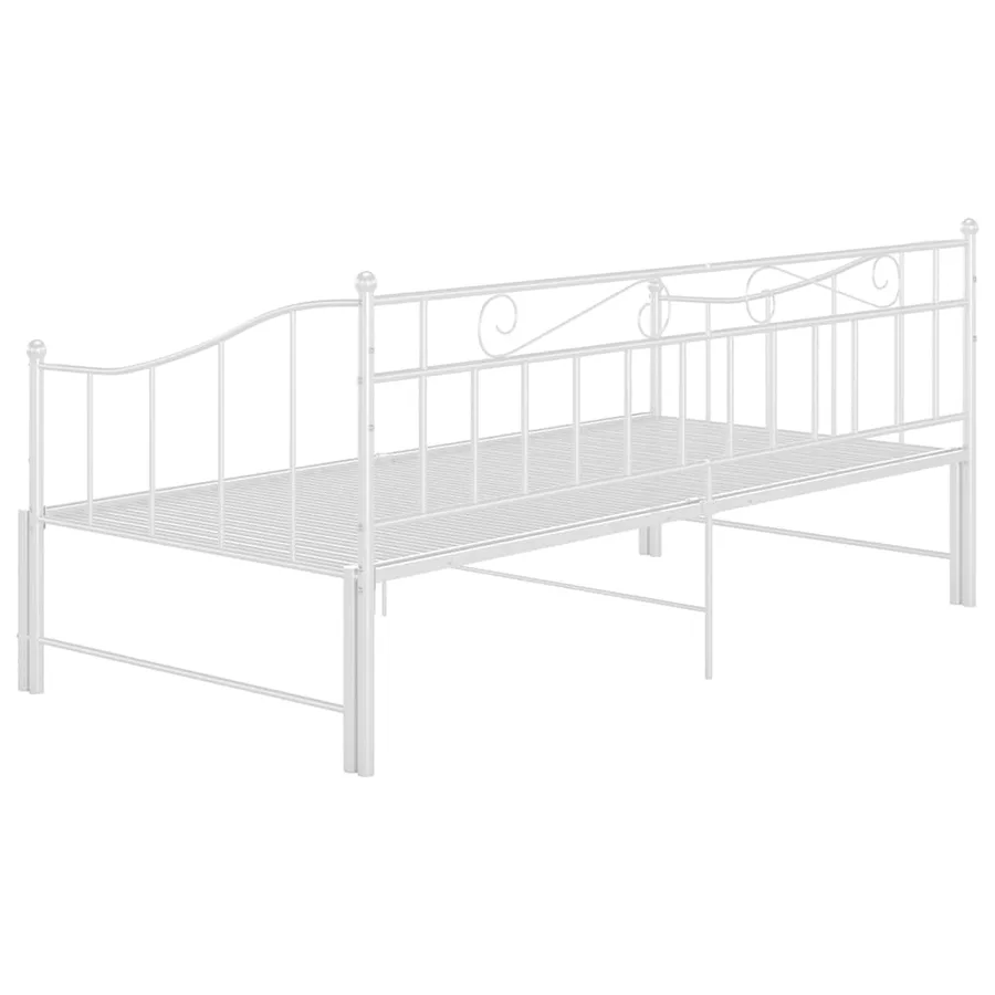 Cadre de canapé-lit extensible sans matelas blanc 90x200 cm - 9