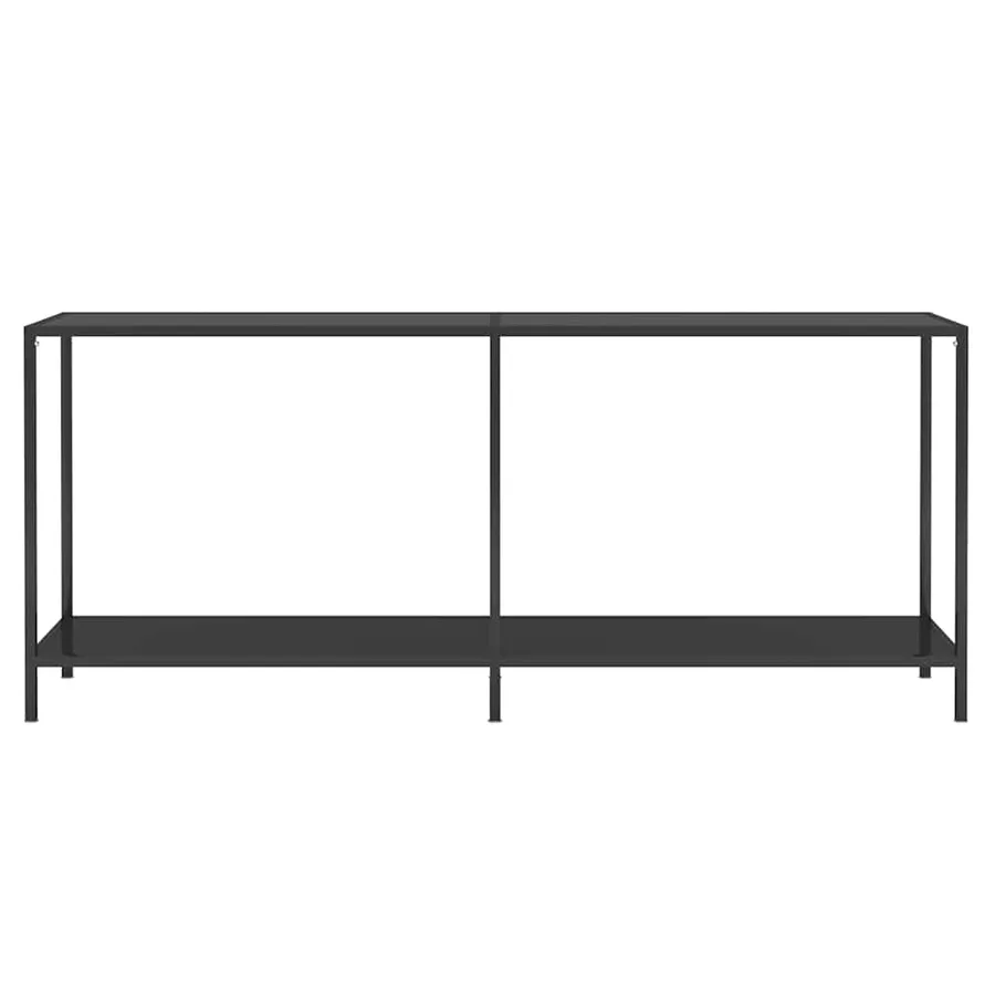 Table console Noir 180x35x75,5 cm Verre trempé - 3