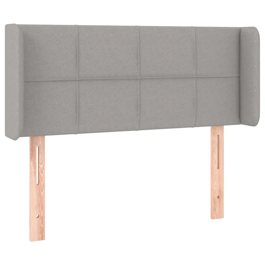 Tête de lit à LED Gris clair 93x16x78/88 cm Tissu - 3