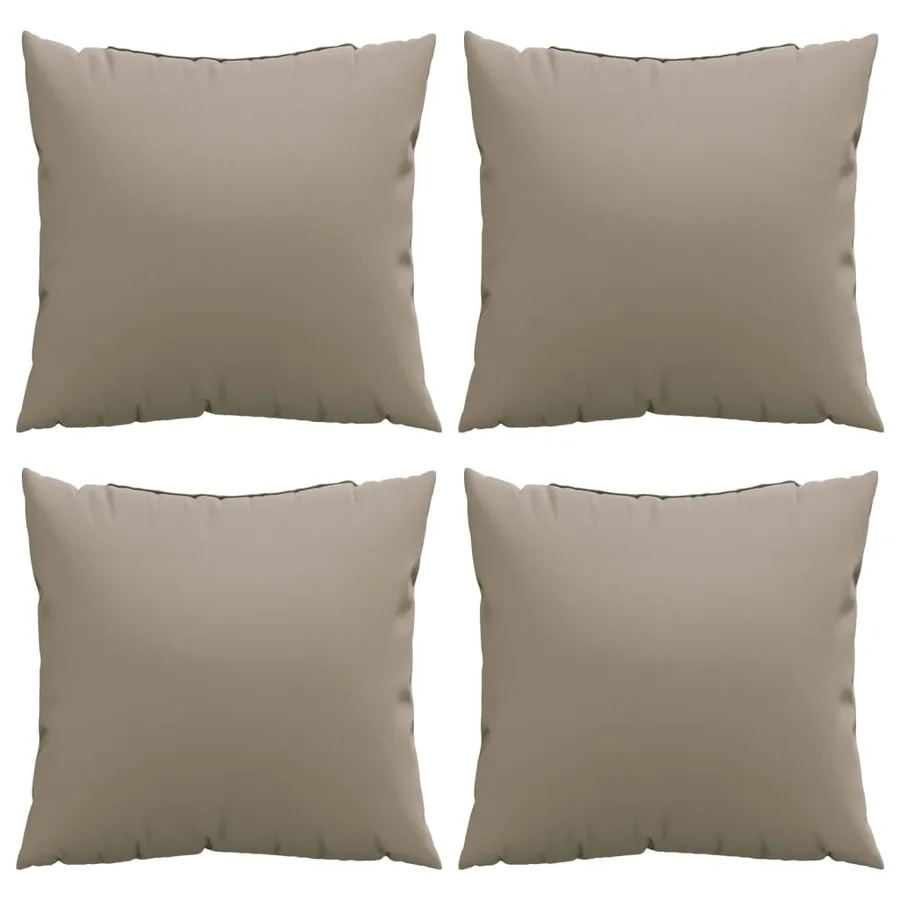 Coussins de canapé lot de 4 taupe 50x50 cm tissu - 4