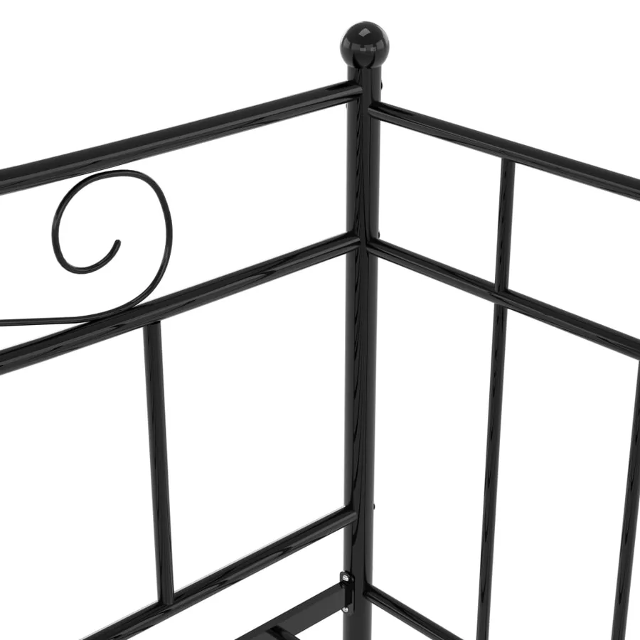 Cadre de canapé-lit extensible sans matelas Noir Métal 90x200cm - 10