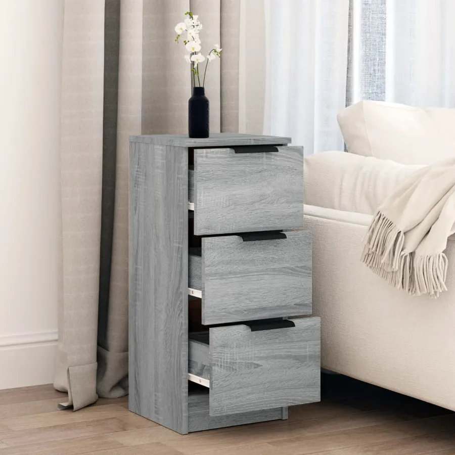 Buffet Sonoma gris 30x30x70 cm Bois d'ingénierie - 3