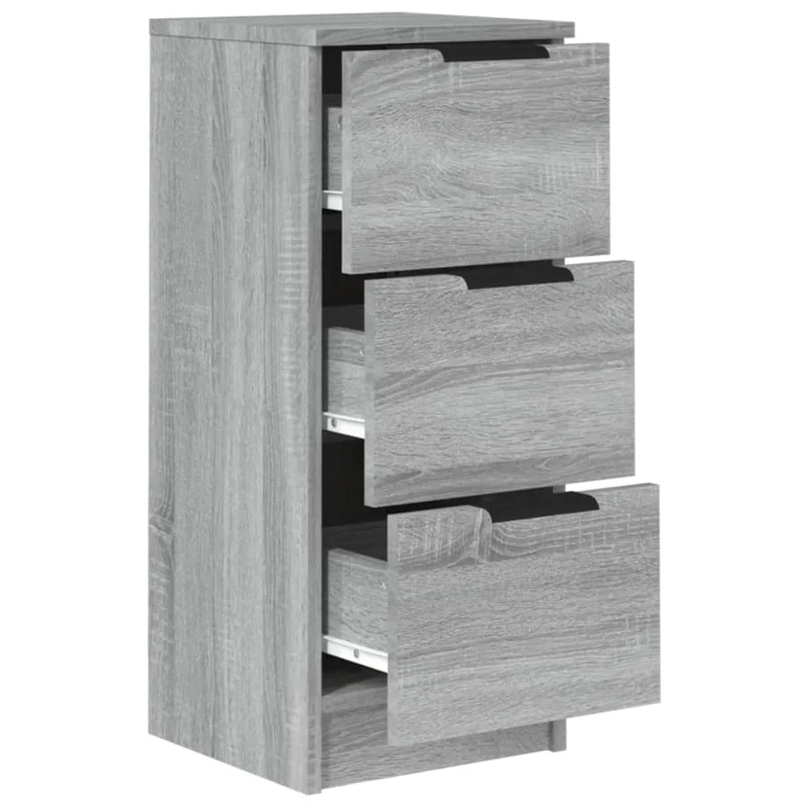 Buffet Sonoma gris 30x30x70 cm Bois d'ingénierie - 5